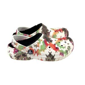 Crocs Classic Clog Tie-Dye Multicolor Youth Girls Size 1 Shoes